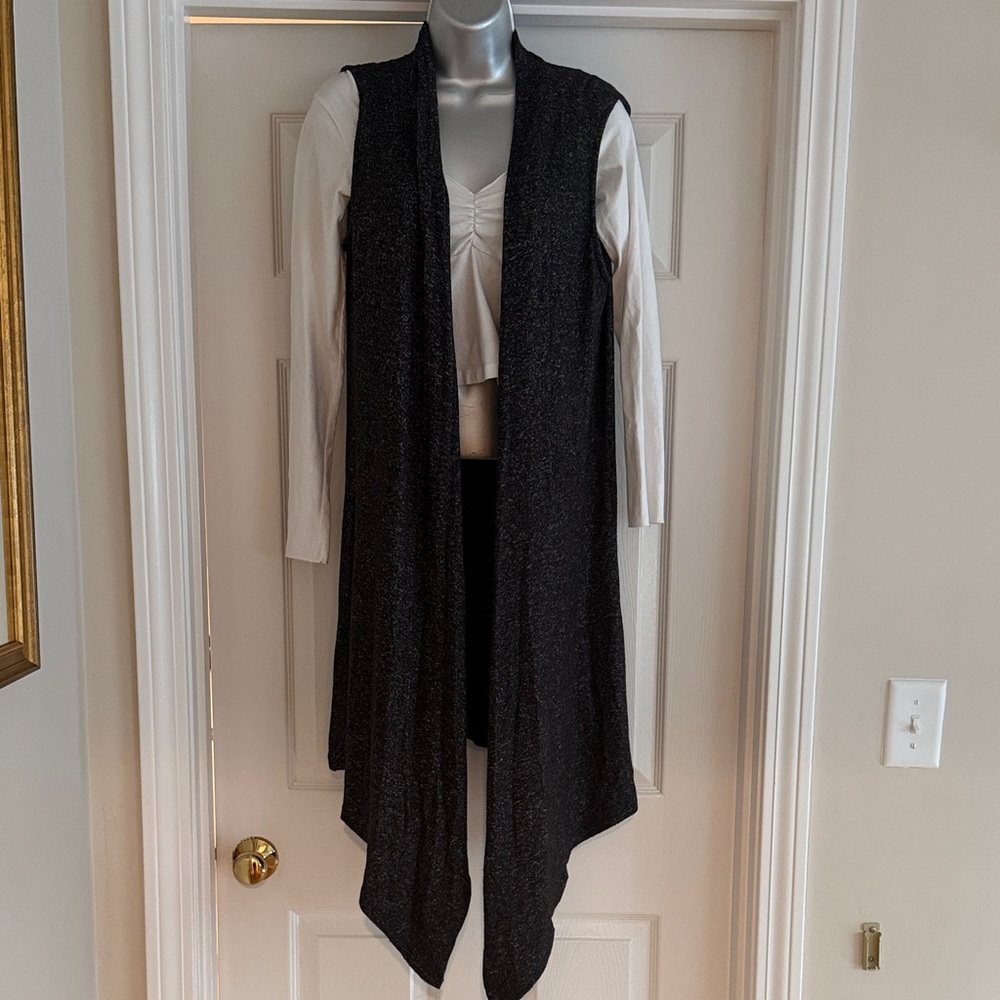🌸3/$15 Joan Vass Open Sleeveless Cardigan Large